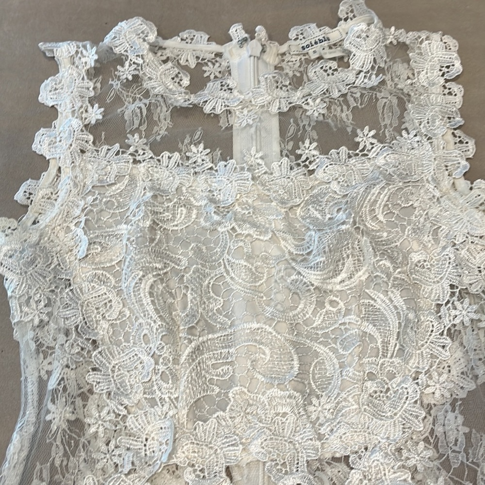 Soieblu White Lace Dress Size Small - Picture 3 of 9